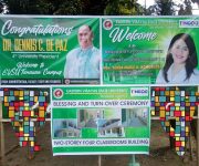 Turn-over of the 2-STOREY 4-CLASSROOMS building from TINGOG PARTYLIST (worth 9M) and the first CAMPUS VISIT of the UNIVERSITY PRESIDENT