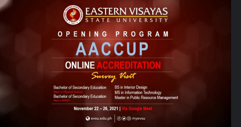 EVSU valuably conducted the Opening Program of the AACCUP Online Survey ...