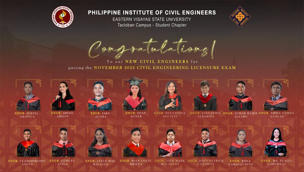 Congratulations November 2022 Civil Engineering Exam Passers!