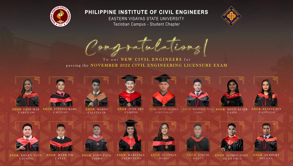 Congratulations November 2022 Civil Engineering Exam Passers!