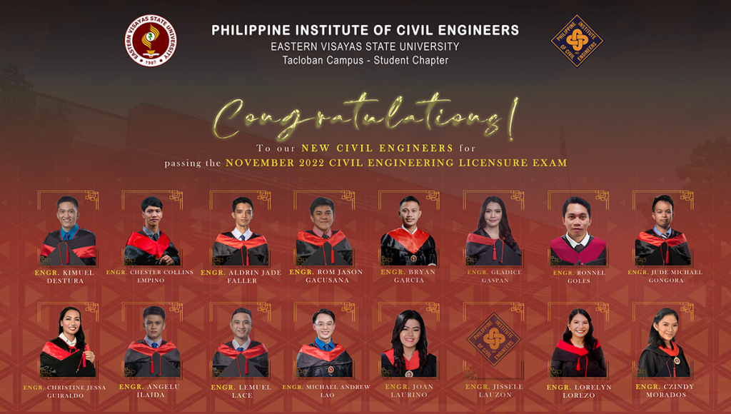 Congratulations November 2022 Civil Engineering Exam Passers!