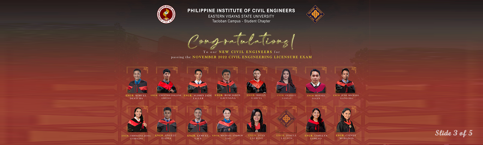 Congratulations November 2022 Civil Engineering Exam Passers