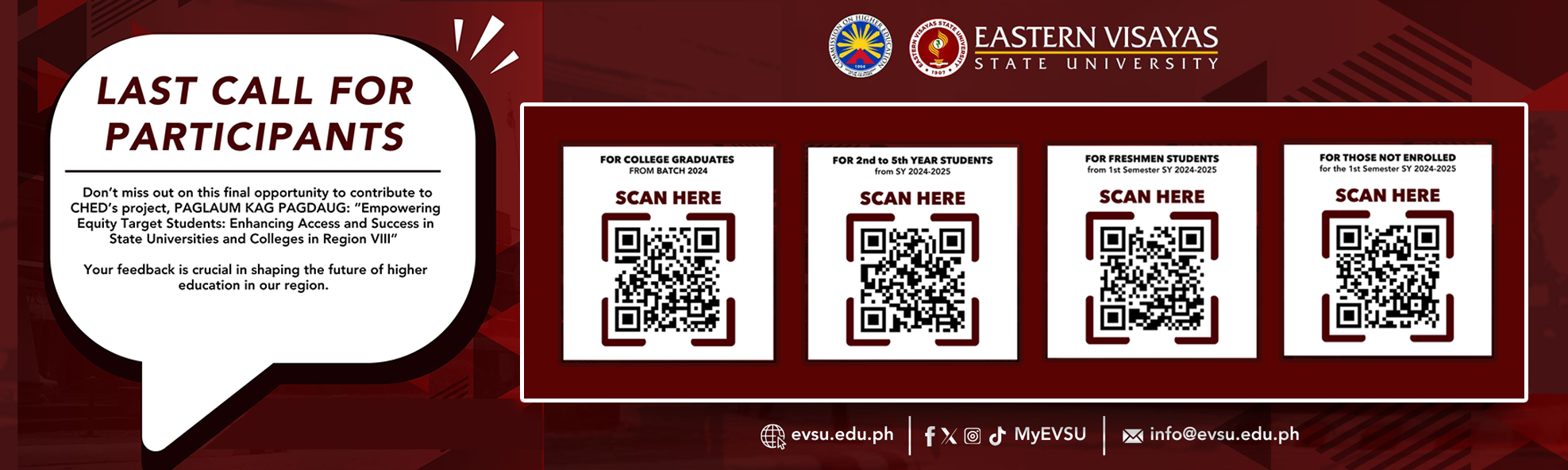inal Call for Participants | CHED’s PAGLAUM KAG PAGDAUG: