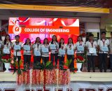 The College of Engineering raises its flags as a sign of resilience on recognition day