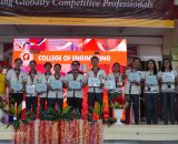 The College of Engineering raises its flags as a sign of resilience on recognition day