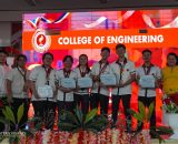 The College of Engineering raises its flags as a sign of resilience on recognition day