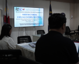 Dr. Españo presents EVCIEERD Priority Agenda and Accomplishments; RRDIC Sectoral Consultation Meeting