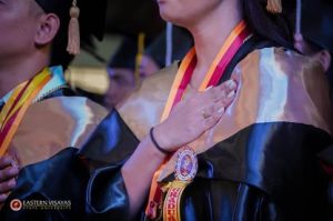 Batch Luminara turns the tassel during the 103rd Commencement Exercises