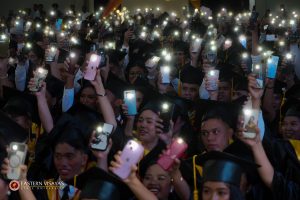 Batch Luminara turns the tassel during the 103rd Commencement Exercises