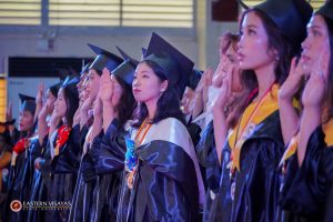 Batch Luminara turns the tassel during the 103rd Commencement Exercises