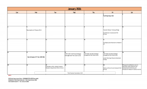 Calendar of Activities (A.Y. 2025-2026)
