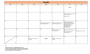 Calendar of Activities (A.Y. 2025-2026)