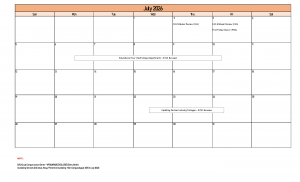 Calendar of Activities (A.Y. 2025-2026)