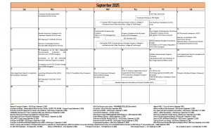 Calendar of Activities (A.Y. 2025-2026)