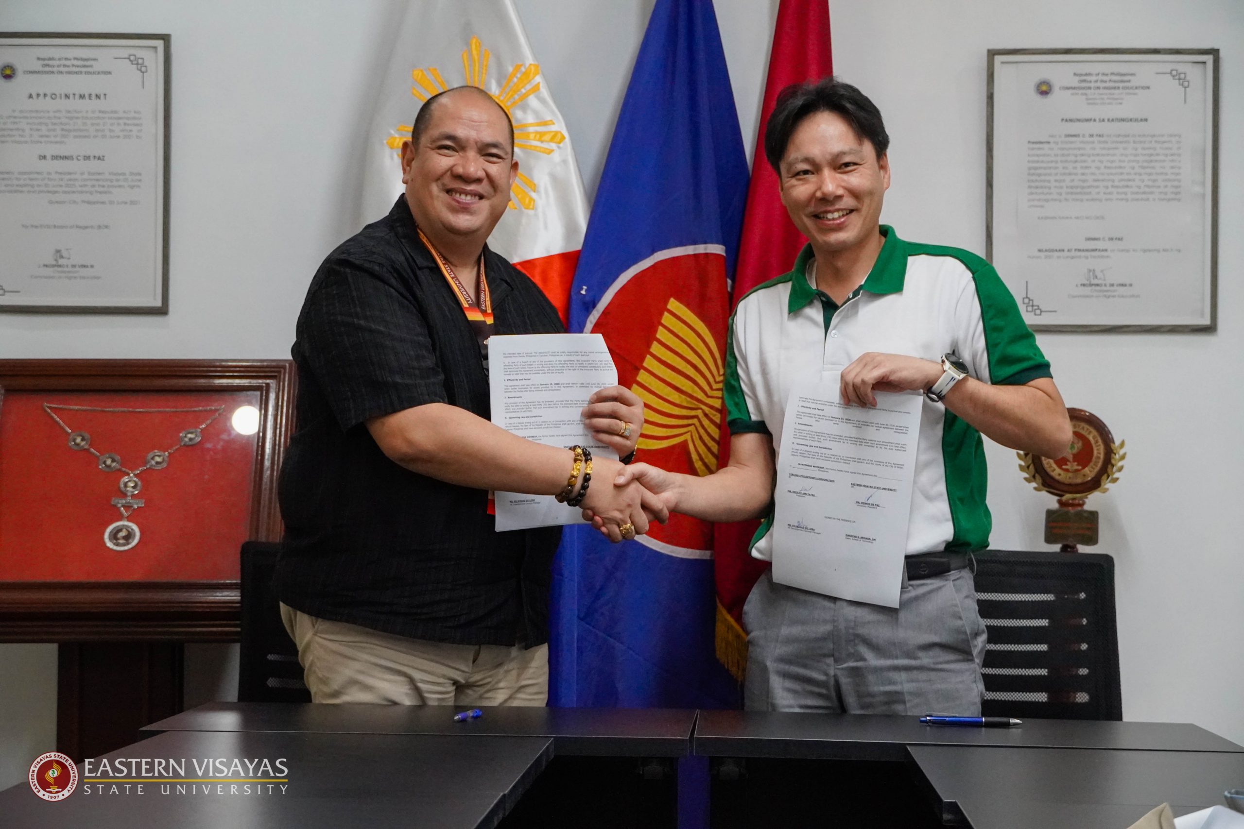 EVSU strengthens ties with Terumo Corporation in MOA signing
