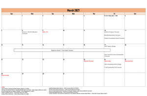 Calendar of Activities (A.Y. 2026-2027)
