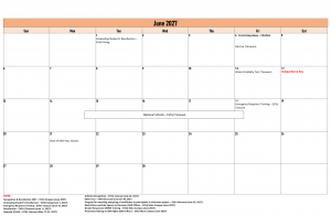 Calendar of Activities (A.Y. 2026-2027)