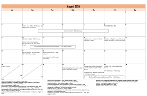 Calendar of Activities (A.Y. 2026-2027)