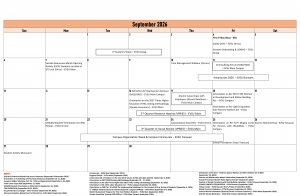 Calendar of Activities (A.Y. 2026-2027)