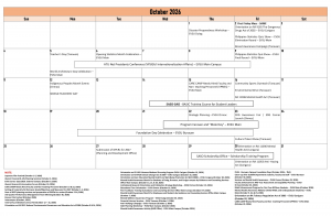 Calendar of Activities (A.Y. 2026-2027)