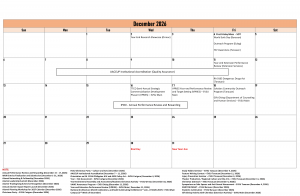 Calendar of Activities (A.Y. 2026-2027)