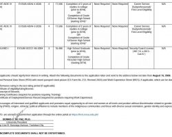 Job Vacancy Announcement (August 5, 2026)